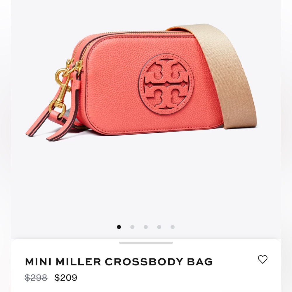 Tory Burch Mini Miller Crossbody bag in Coral Crush